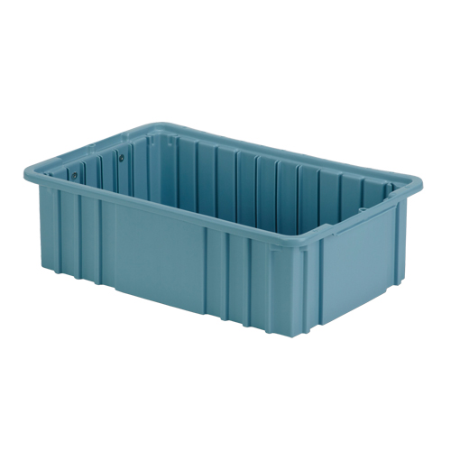 Contenant Divider Box, Poly&eacute;thyl&egrave;ne, 15,5" la x 9,9" p x 5" h, Bleu p&acirc;le Kelford