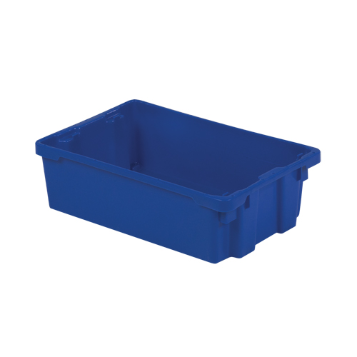 Polylewton Stack-N-Nest&reg; Containers, 6.2" x 20.1" x 13", Blue Kelford