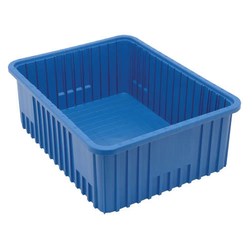 Contenants Divider Box, Plastique, 22,5" la x 17,5" p x 8" h, Bleu Kelford