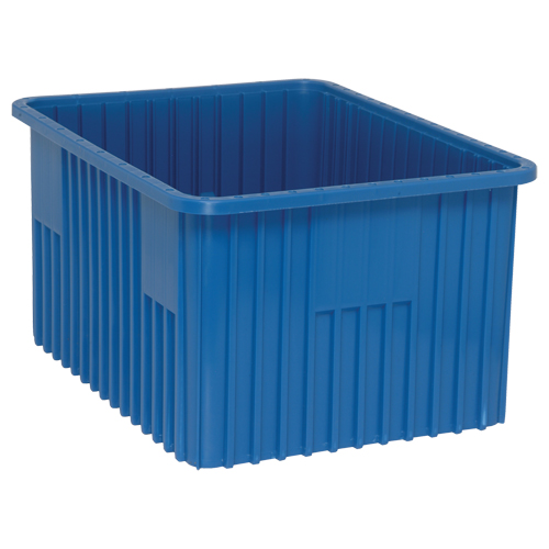 Contenants Divider Box, Plastique, 22,5" la x 17,5" p x 12" h, Bleu Kelford