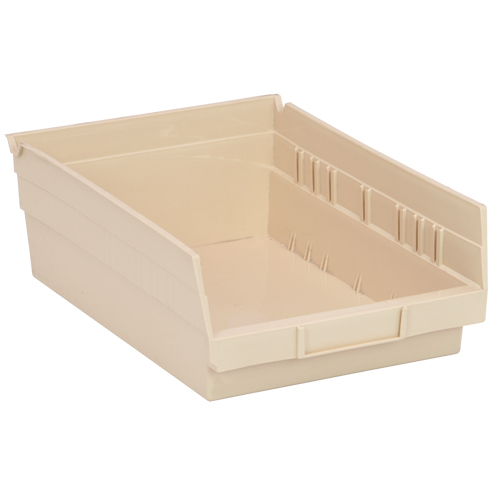 Economy Shelf Bin, 8-3/8" W x 4" H x 11-5/8" D, Ivory Kelford