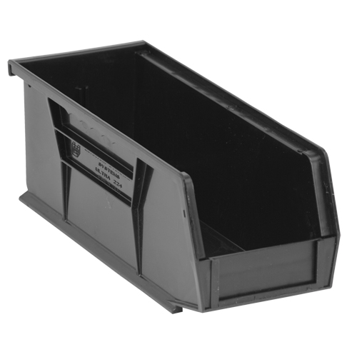 Ultra Stack & Hang Bin, 4-1/8" W x 4" H x 10-7/8" D, Black Kelford