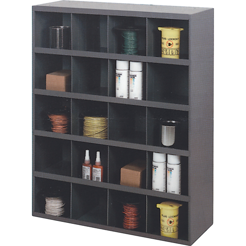 Storage Bin Cabinets, Steel, 20 Drawers, 33-3/4" x 12" x 42", Grey Kelford