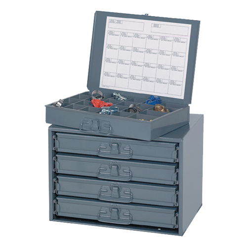 Sliding Cabinets, Steel, 4 Slots, 20" W x 15-3/4" D x 15" H, Grey Kelford
