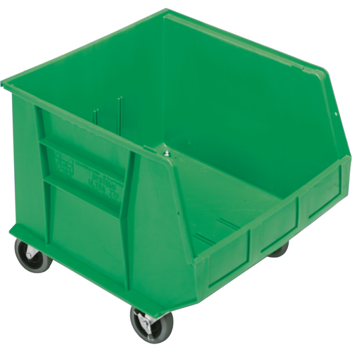 Mobile Bin, 14" H x 16-1/2" W x 18" D, 75 lbs. Capacity, Green Kelford