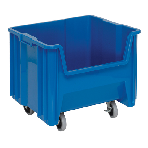 Bac g&eacute;ant mobile empilable, 12-1/2" ha x 16-1/2" la x 17-1/2" p, Capacit&eacute; de 250 lb, Bleu Kelford