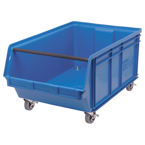 Mobile MAGNUM Bin, 14-7/8" H x 18-3/8" W x 29" D, 150 lbs. Capacity, Blue Kelford