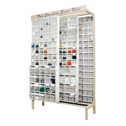 Syst&egrave;me de stockage &agrave; glissi&egrave;re &agrave; bacs basculants autonome, 48" la x 18" p x 77" h, 364 tiroirs Kelford