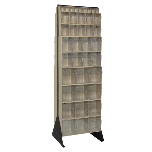 Tip-Out Bins Stand, 23-5/8" W x 16" D x 75" H, 72 Drawers Kelford