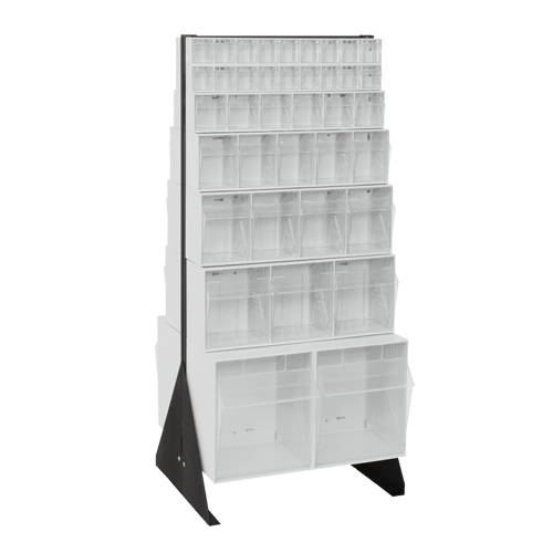 Tip-Out Bins Stand, 23-5/8" W x 16" D x 52" H, 76 Drawers Kelford