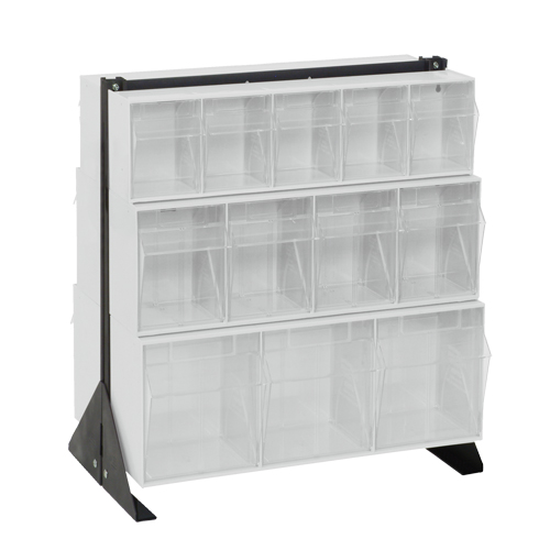 Support pour bacs basculants, 23-5/8" la x 16" p x 28" h, 24 tiroirs Kelford