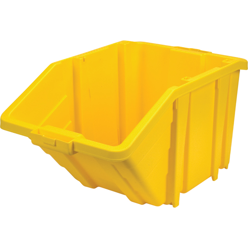 Jumbo Plastic Bin, 15-1/2" W x 13" H x 25" D, Yellow, 200 lbs. Capacity Kelford
