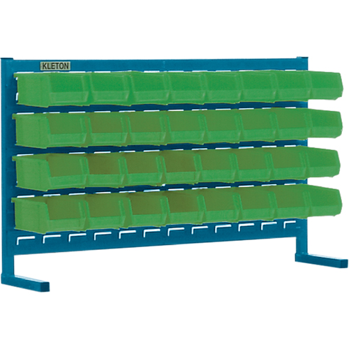 Louvered Rack with Bins, 32 Bins, 36" W x 8-1/4" D x 22" H Kelford