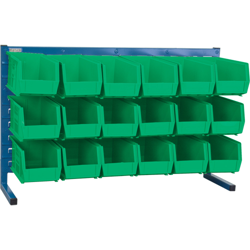 Rayonnage &agrave; persienne avec bacs, 18 bacs, 36" la x 8-1/4" p x 22" h Kelford