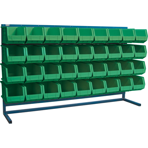 Rayonnage &agrave; persienne avec bacs, 36 bacs, 72" la x 15" p x 40" h Kelford
