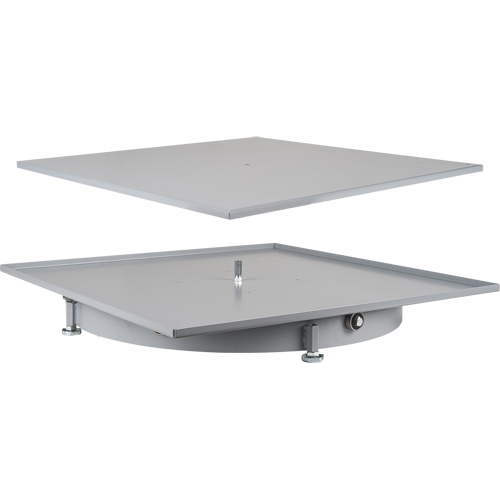 Heavy-Duty Industrial Carousel Drawer Cabinets, Steel, 27-1/2" W x 27-1/2" D x 4" H, Grey Kelford