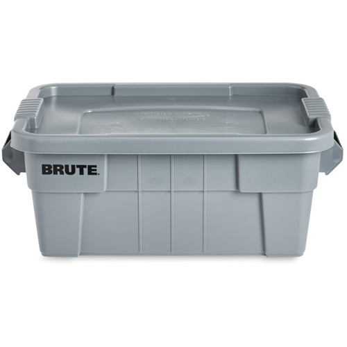 Bac de stockage Brute avec couvercle, 27,88” p x 16,5” la x 10,7" h, Capacit&eacute; 112 lb, Gris Kelford