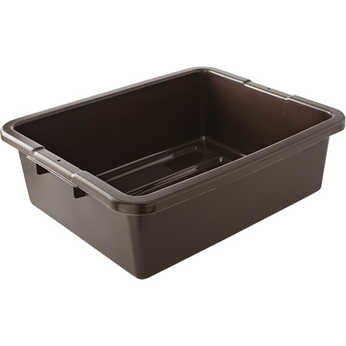 Contenant utilitaire sans compartiments, 7" ha x 21,5" p x 17" lo, Plastique, Brun Kelford