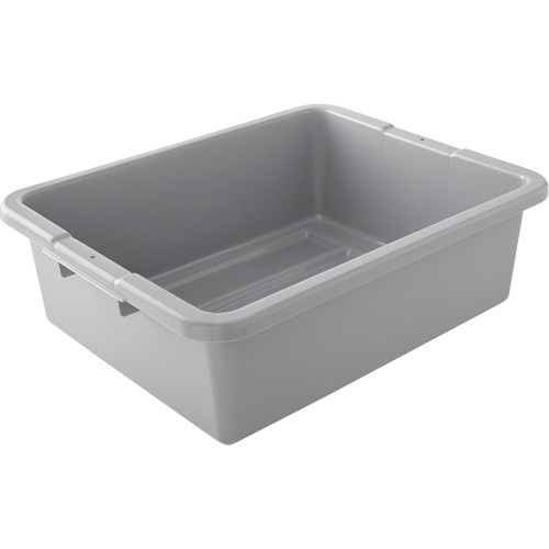 Contenant utilitaire sans compartiments, 7" ha x 21,5" p x 17" lo, Plastique, Gris Kelford