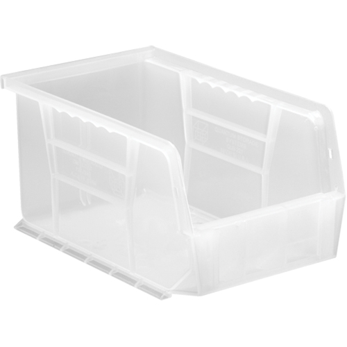 Bac transparent ultra empilable & suspendable, 6" la, 5" h x 9-1/4" p, Transparent Kelford