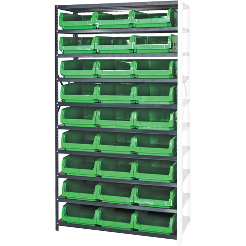 &eacute;l&eacute;ment de rayonnage avec bacs empilables, Acier, Bac Magnum, Capacit&eacute; 650 lb, 42" la x 76" h Kelford