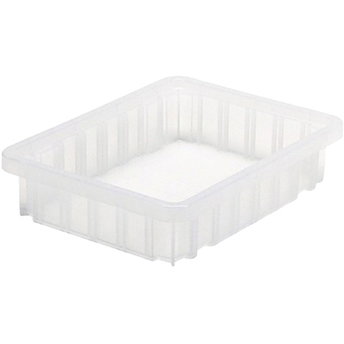Contenant Divider Box, Plastique, 10,875" la x 8,25" p x 2,5" h, Transparent Kelford