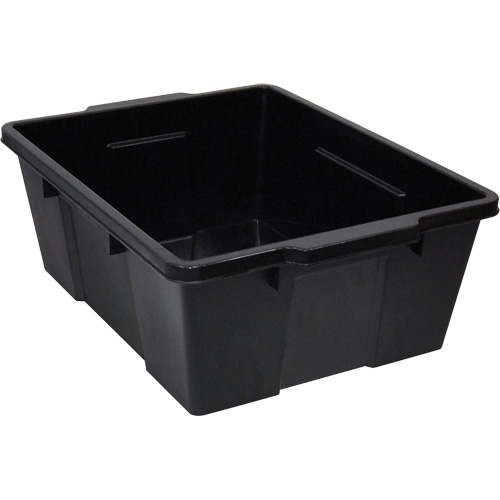 Contenant avec loquets en plastique,  la x 21" p x 7,75" h, Noir Kelford