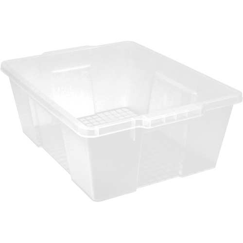 Contenant avec loquets en plastique,  la x 21" p x 7,75" h, Transparent Kelford