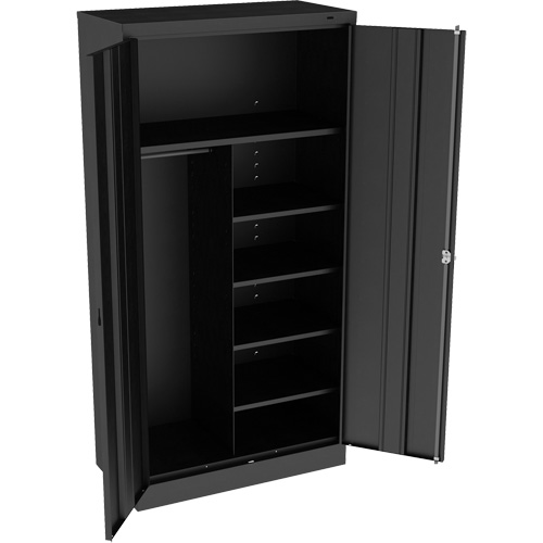 Armoire &agrave; combinaison, 36" la x 18" p x 72" h, Noir Kelford