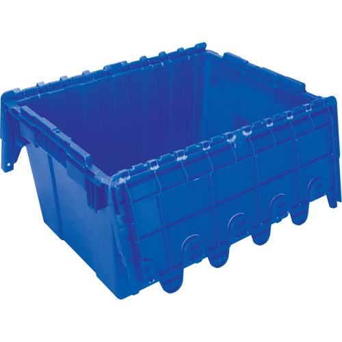 Contenant de distribution en plastique avec dessus basculant, 21,65" x 15,5" x 12,5", Bleu Kelford