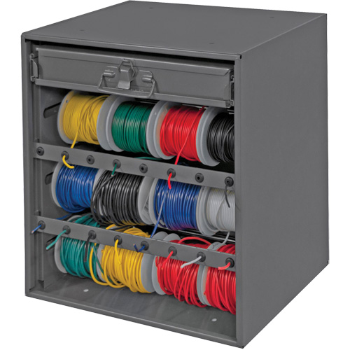 Wire and Terminal Storage Cabinet, Steel, 1 Drawers, 15-9/16" x 11-7/8" x 16-3/8", Grey Kelford