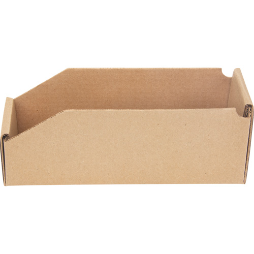 Boîtes profondes en carton ondul&eacute;, 3-3/4" la x 11-1/4" p x 4-1/2" h, Beige Kelford