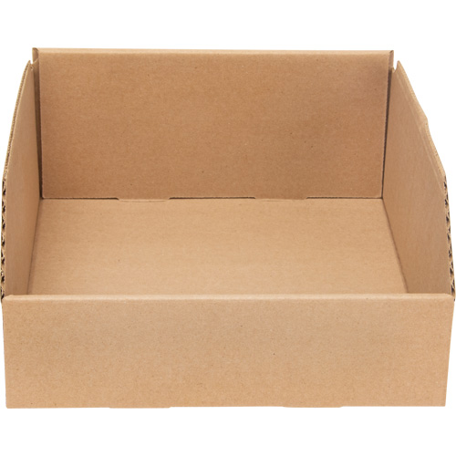 Boîtes profondes en carton ondul&eacute;, 11-3/4" la x 11-1/4" p x 4-1/2" h, Beige Kelford