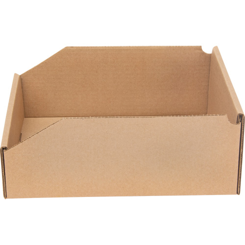 Boîtes profondes en carton ondul&eacute;, 11-3/4" la x 11-1/4" p x 4-1/2" h, Beige Kelford