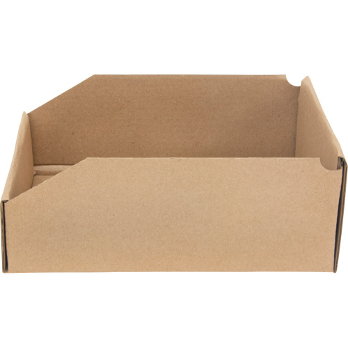 Boîtes profondes en carton ondul&eacute;, 8-3/4" la x 11-1/4" p x 4-1/2" h, Beige Kelford