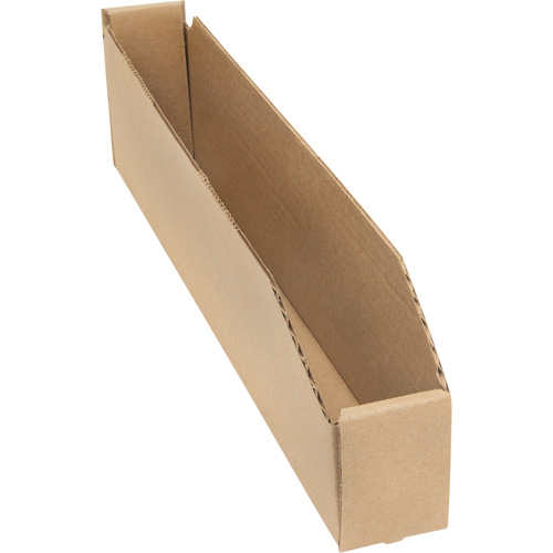 Boîtes profondes en carton ondul&eacute;, 2-7/8" la x 17-1/4" p x 4-1/2" h, Beige Kelford