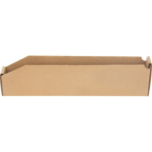 Boîtes profondes en carton ondul&eacute;, 2-7/8" la x 17-1/4" p x 4-1/2" h, Beige Kelford