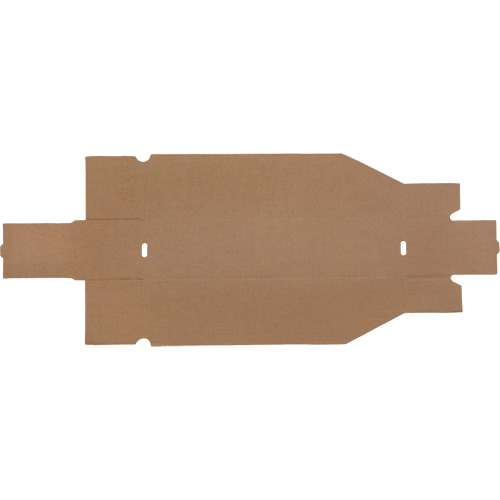 Boîtes profondes en carton ondul&eacute;, 3-3/4" la x 17-1/4" p x 4-1/2" h, Beige Kelford