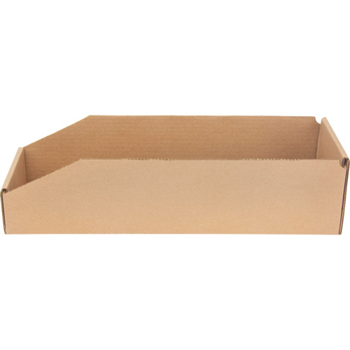 Boîtes profondes en carton ondul&eacute;, 5-3/4" la x 17-1/4" p x 4-1/2" h, Beige Kelford