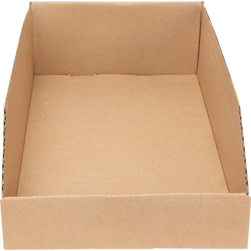 Boîtes profondes en carton ondul&eacute;, 9-3/4" la x 17-1/4" p x 4-1/2" h, Beige Kelford