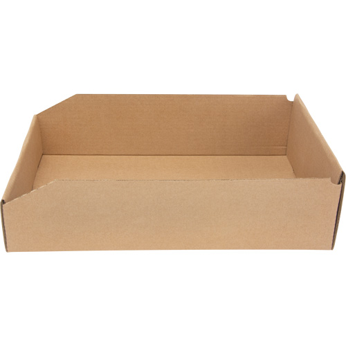 Boîtes profondes en carton ondul&eacute;, 11-3/4" la x 17-1/4" p x 4-1/2" h, Beige Kelford