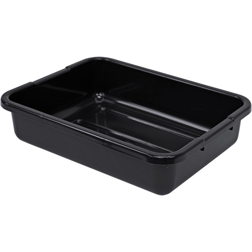 Bac d'entreposage tout usage &agrave; fond rainur&eacute;, 5" ha x 15" p x 21" lo, Plastique, Noir Kelford