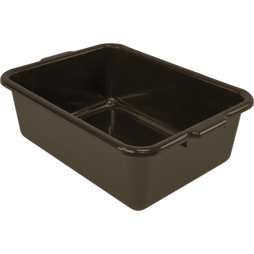 All-Purpose Flat-Bottom Storage Tub, 7" H x 15" D x 21" L, Plastic, Brown Kelford