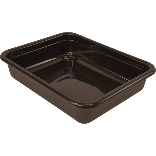 Bac d'entreposage tout usage &agrave; fond plat, 5" ha x 15" p x 20" lo, Plastique, Brun Kelford
