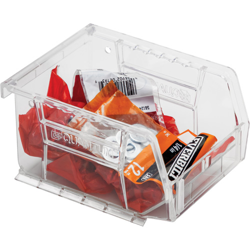 Crystal Clear Ultra Bins, 4-1/8" W x 3" H x 5-3/8" D, Clear Kelford