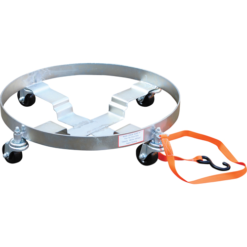 Chariots &agrave; &eacute;tages multiples pour baril, Acier, Capacit&eacute;e 900 lb, Diam&egrave;tre 23-1/2", Roue en Caoutchouc Kelford