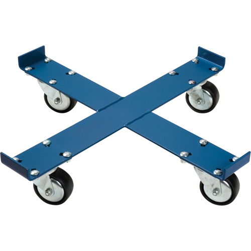 Drum Dolly, Steel, 1000 lbs. Capacity, 24" Diameter, Polyurethane Casters Kelford