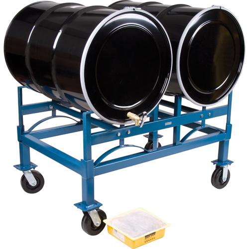 Drum Stacking Rack & Dolly Kits, 2 Drums, 1600 lbs. Capacity, 46" W x 30" D x 21-1/2" H Kelford