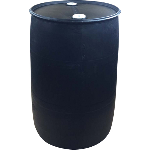 Polyethylene Drums, 55 US gal (45 imp. gal.), Closed Top, Black Kelford