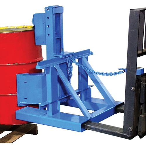 Manipulateur de barils MORSPEED 1500 pour chariot &eacute;l&eacute;vateur, Pour 55 gal. US (45 gal. imp.) Kelford